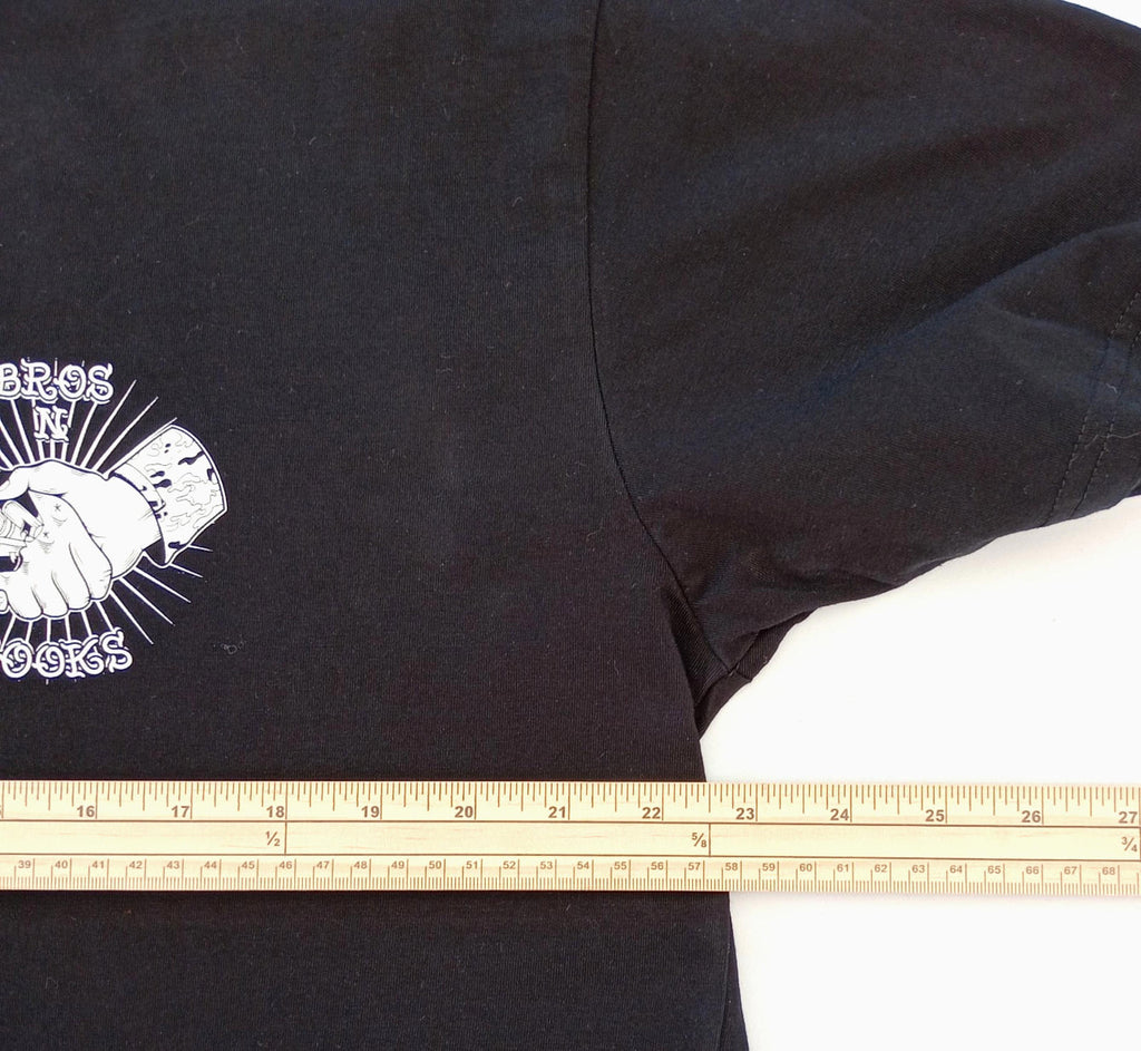 Brothers In Books Graphic Print T-Shirt Men's UK Size XL Black 100% Cotton