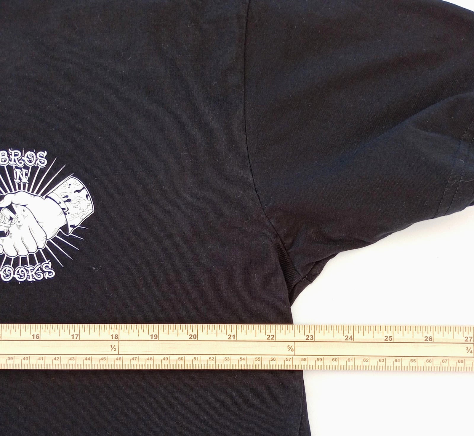 Brothers In Books Graphic Print T-Shirt Men's UK Size XL Black 100% Cotton