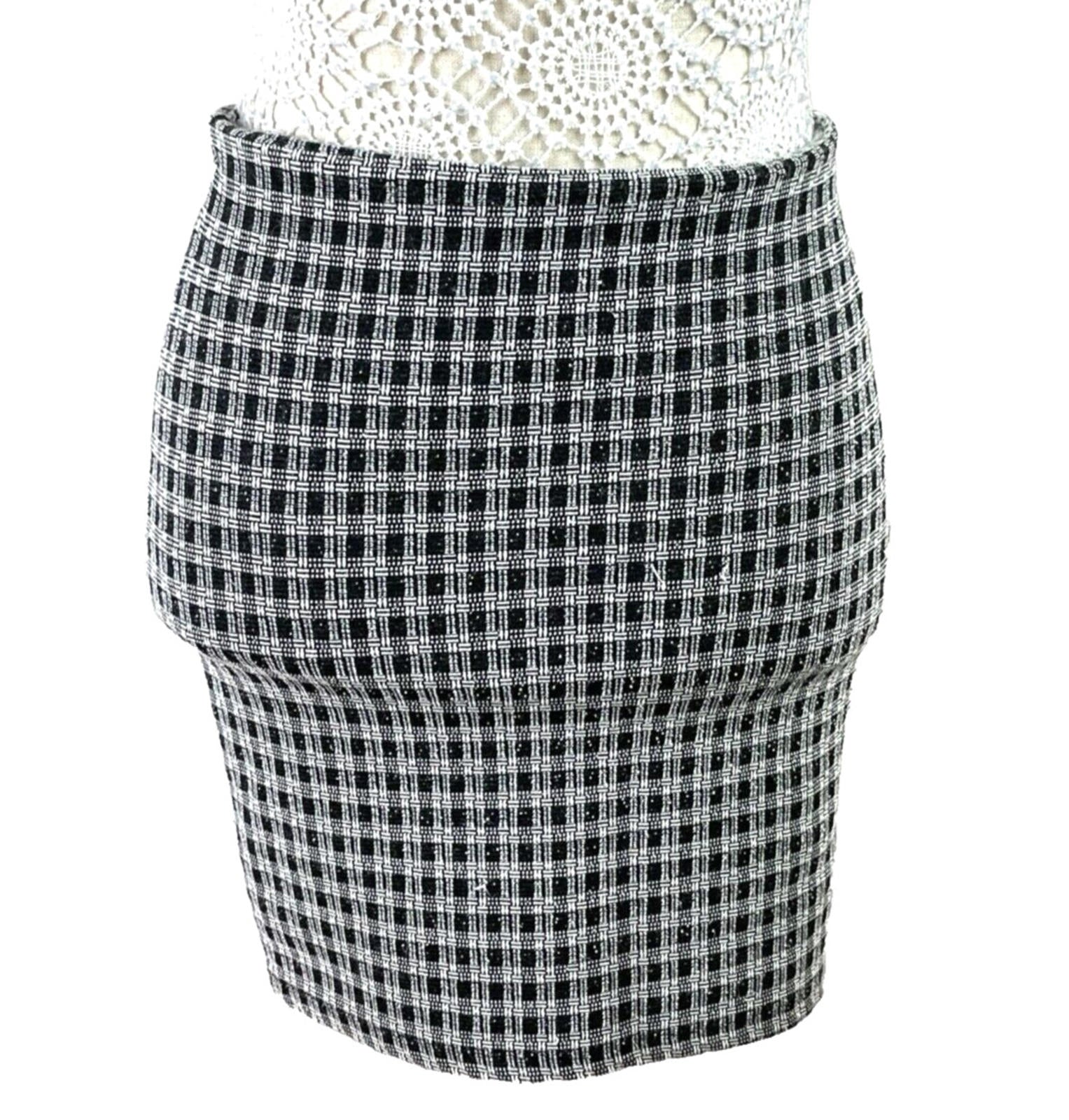Zara Check Mini Skirt Elastic Waist Women’s UK Size S