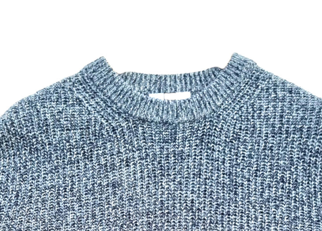 Topman Knit Jumper Men's UK Size M Blue White Crew Neck Sweater 100% Acrylic