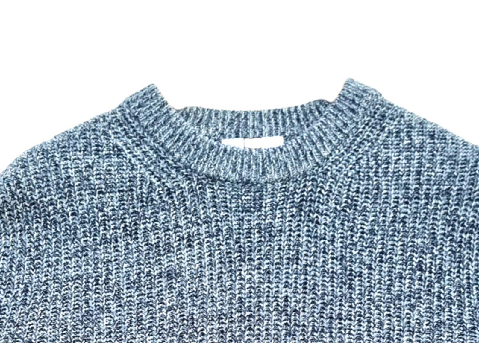 Topman Knit Jumper Men's UK Size M Blue White Crew Neck Sweater 100% Acrylic