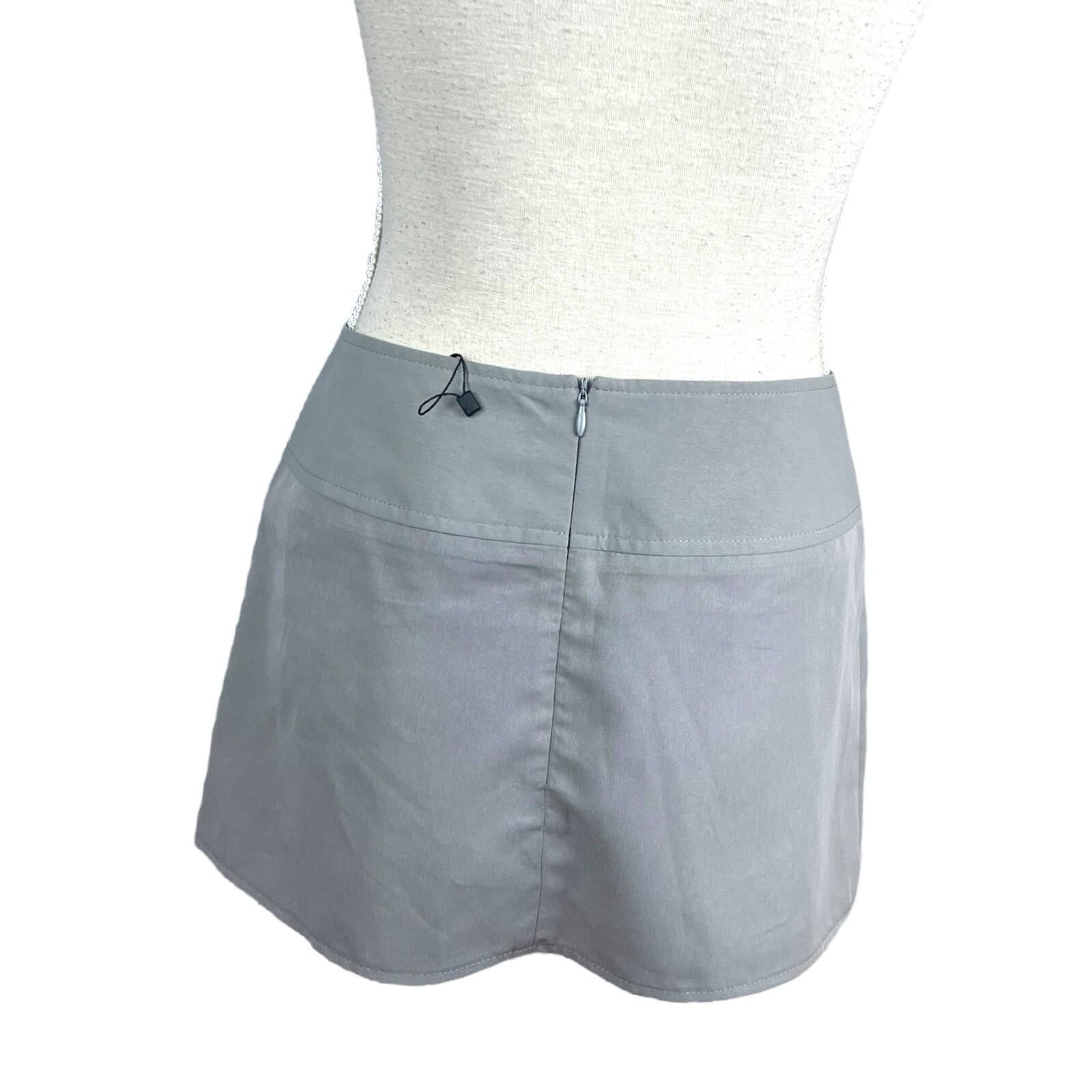 Ravi Famous Grey Pleated Skirt Double Buckle Women’s UK Size 10