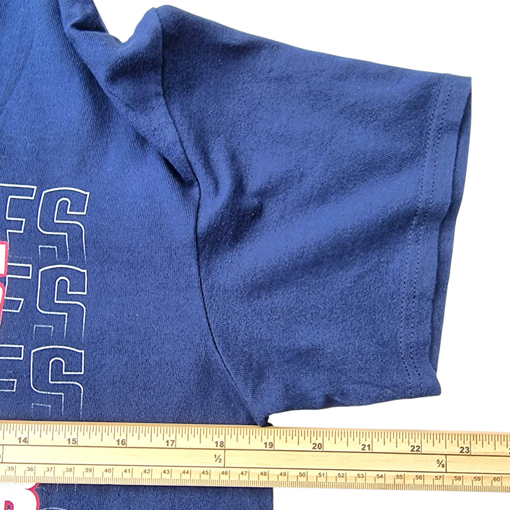 Graphic Print T-Shirt Basketball Men's UK Size M Blue Crew Neck 100% Cotton