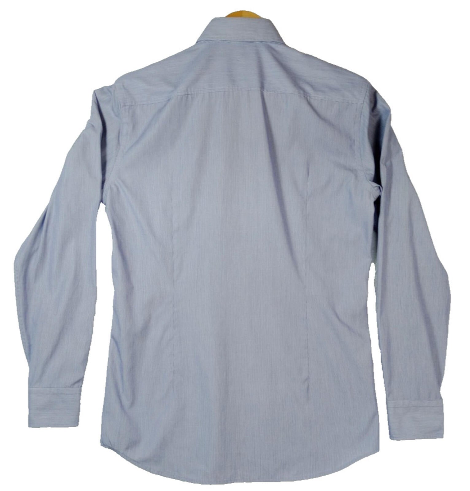 Hugo Boss Shirt Men's UK Size S Blue Stripe 100% Cotton Easy Care Slim Fit