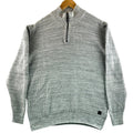 Next Knit Jumper Men's UK Size XL Grey 1/4 Zip Embroidered Logo Long Sleeve