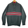 Eddie Bauer Knit Jumper Men's UK Size L Grey 1/4 Zip Long Sleeve Sweater