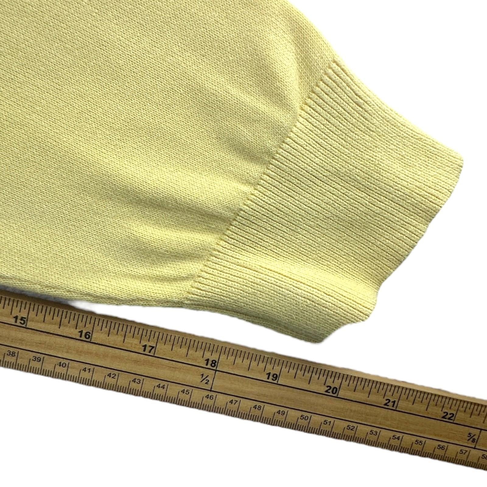 Nautica Knit Jumper Men's UK Size XL Yellow Long Sleeve 1/4 Zip Embroidered Logo