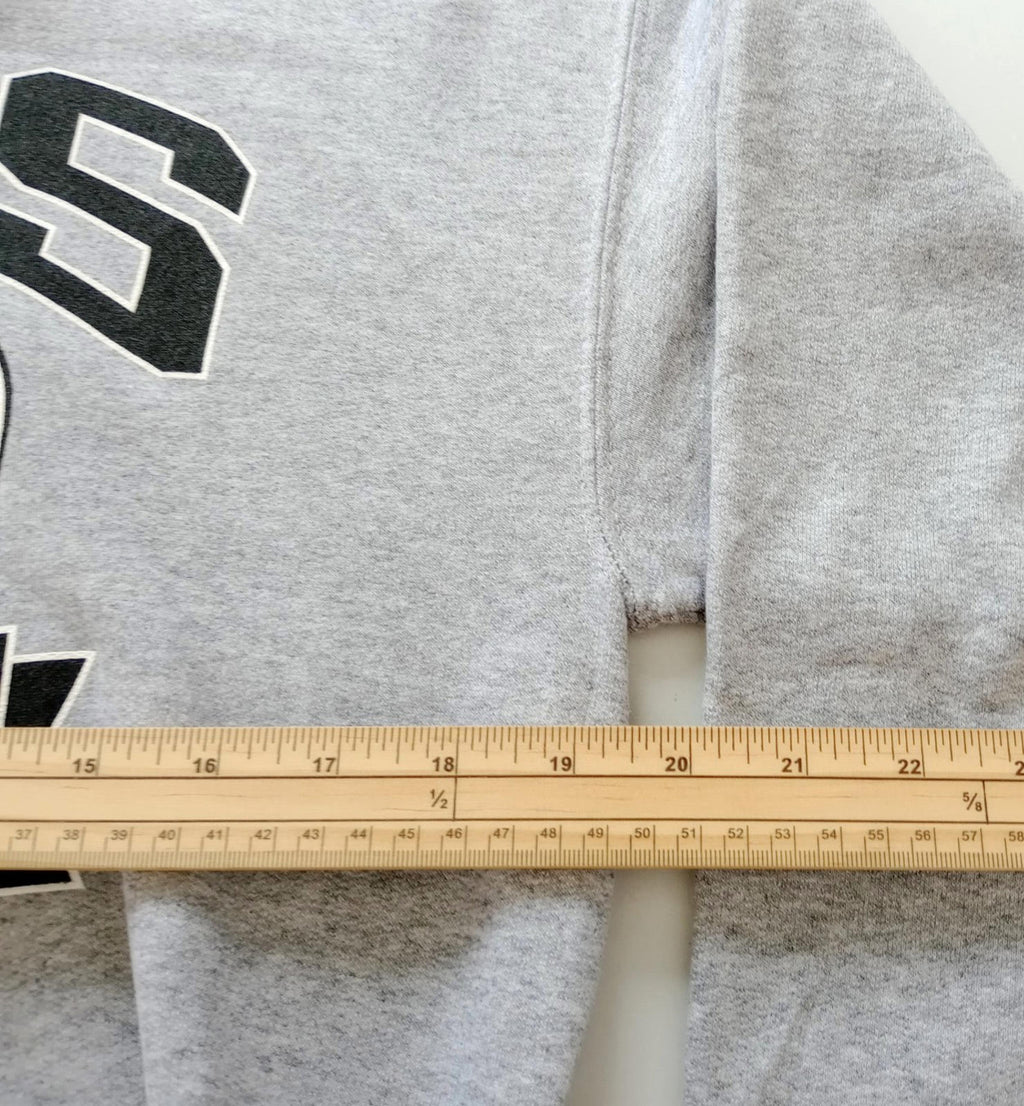 Grey Graphic Print Jersey Hoodie Men's UK Size S CMS PHYS. ED. Fleece Lined
