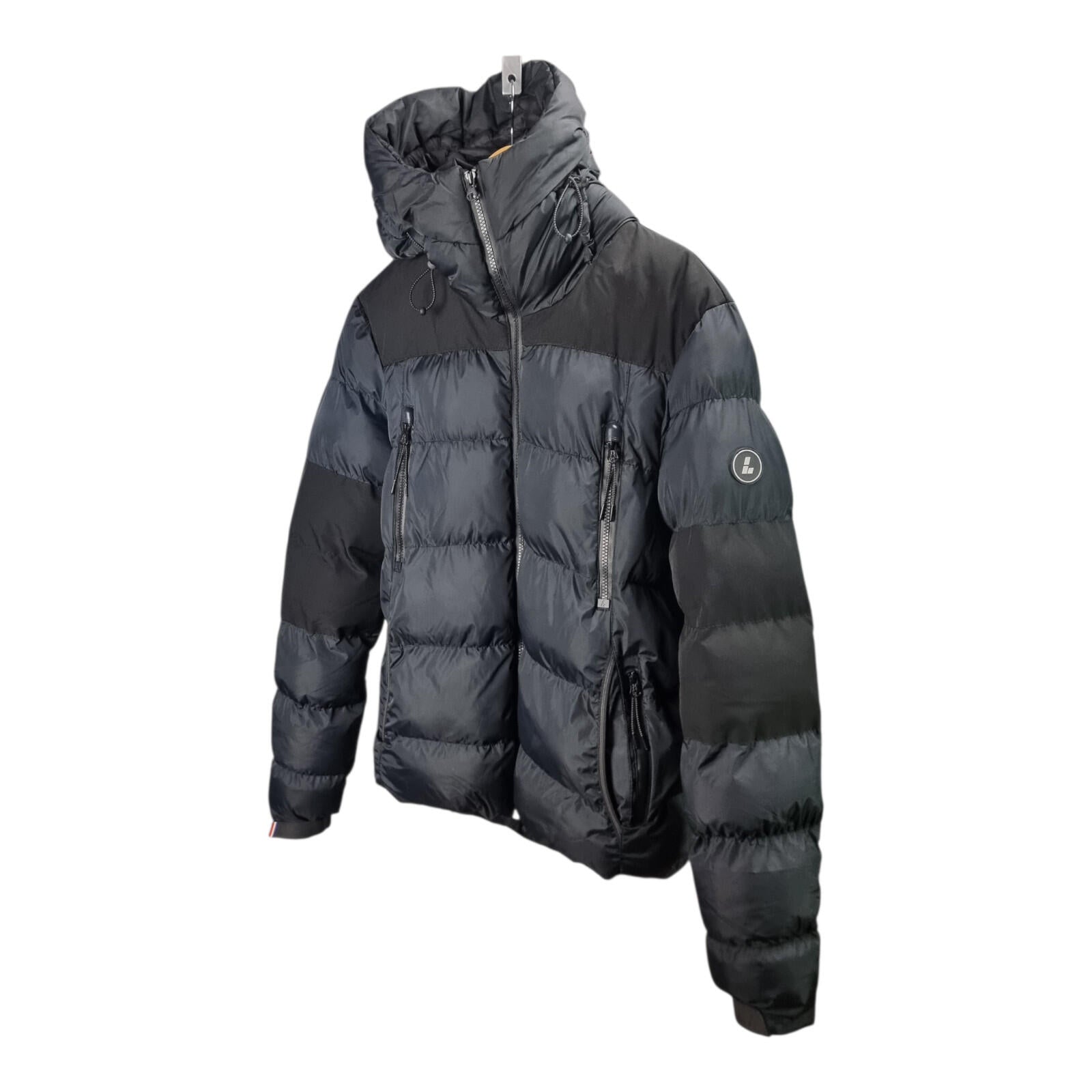 Lorenzo Veratti Puffer Jacket Men's UK Size M Black Windbreaker Down Coat Zip