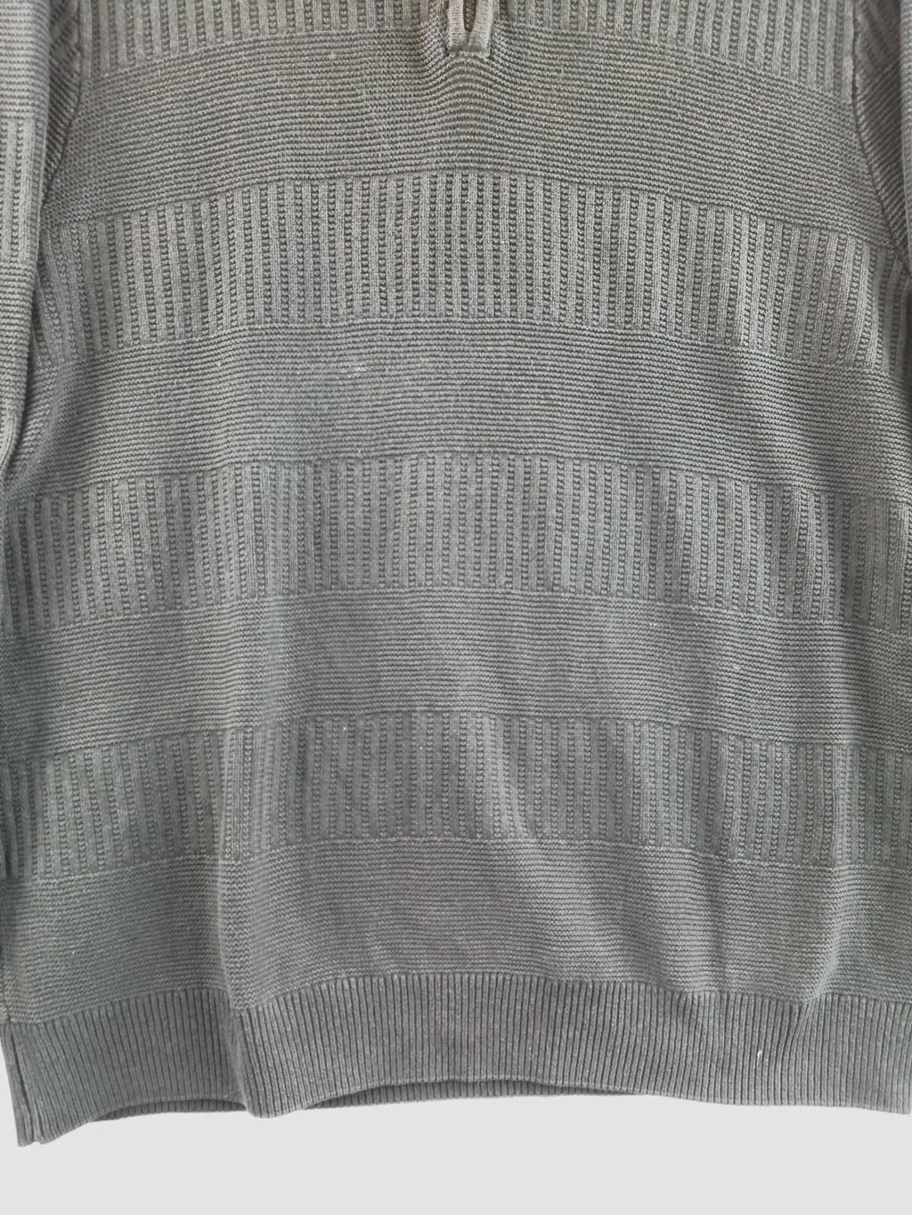 Ralph Lauren Chaps 1/4 Zip Ribbed Black Jumper Men's Size XL 100% Cotton