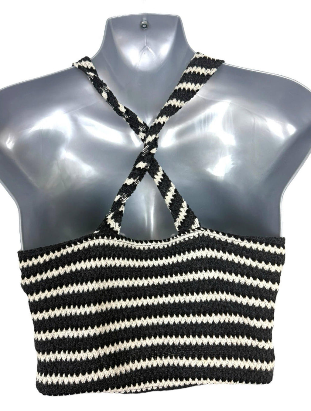 Pull&Bear Co Ord Set Skirt And Croptop Set Knitted Stripe Women’s UK Size S