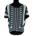 River Island Pattern Top Open Back Lightweight Short Sleeve Women’s UK Size 12