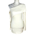 PLT Knit Jumper Mini Dress Women's UK Size 8 Asymmetric One Shoulder Long Sleeve