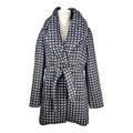 Ringspun Pink Polka Dot Grey Coat Women's UK Size M