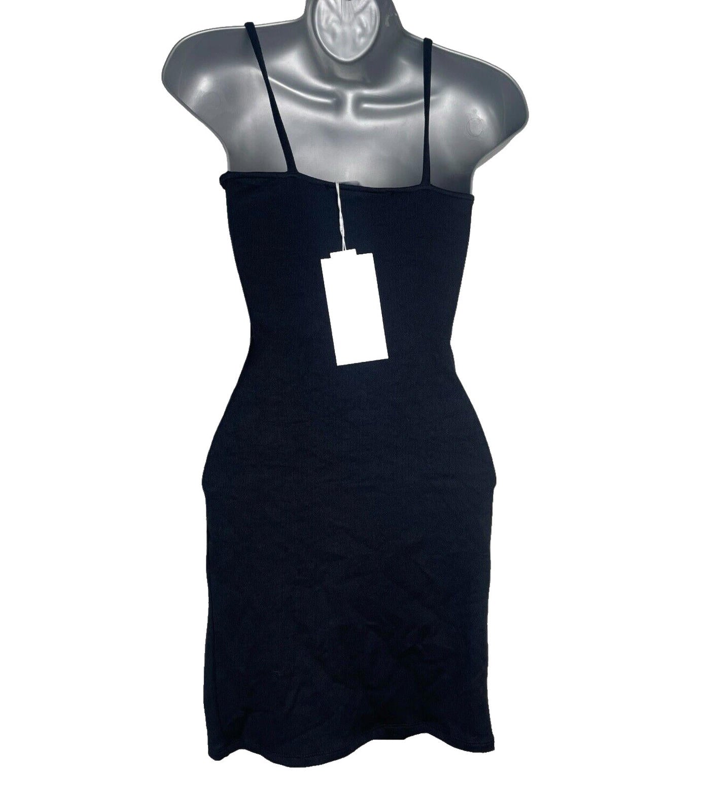Bershka Mini Dress Black Ribbed Women’s UK Size XS