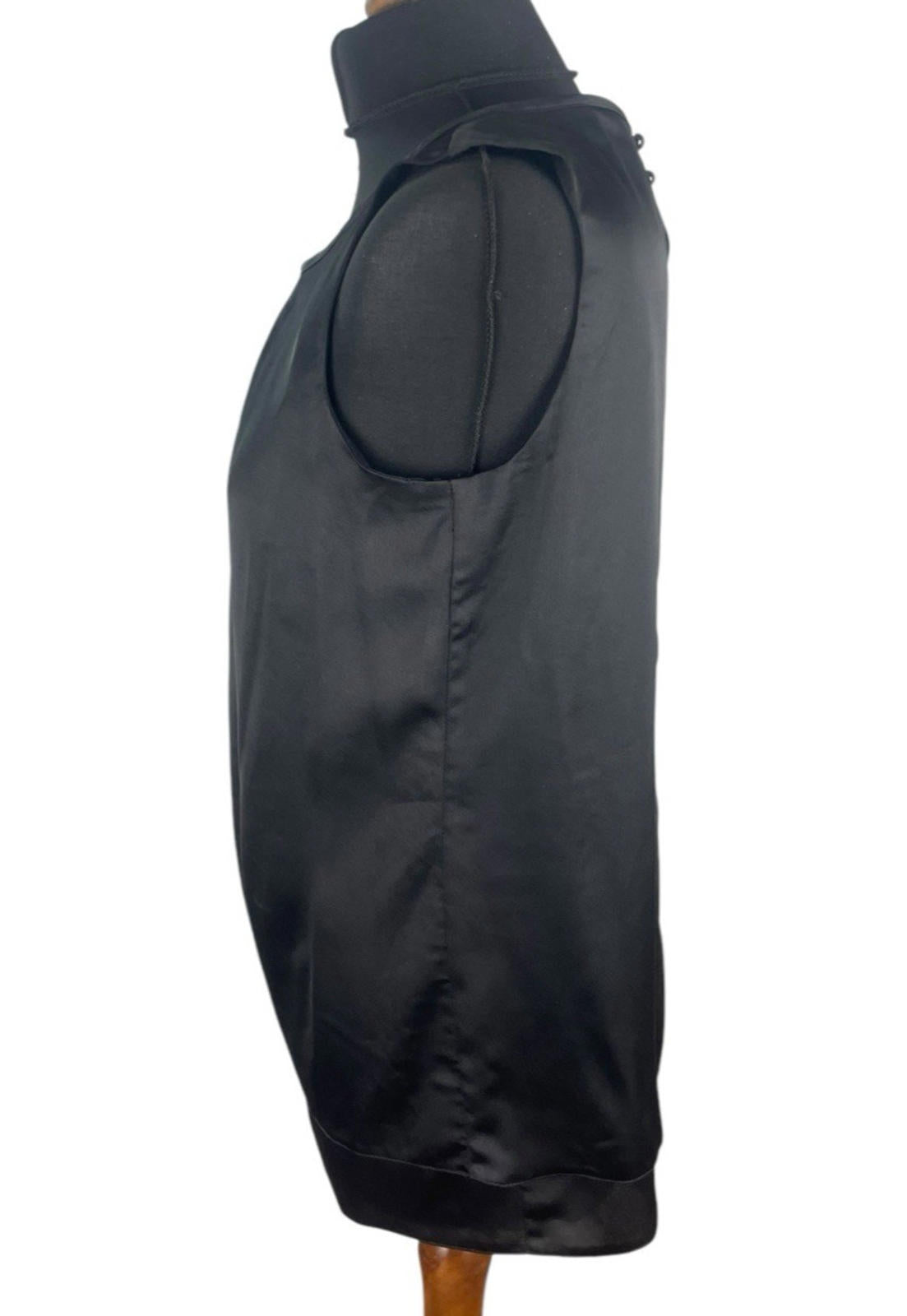 Paraphrase Black Silk Effect Tank Top Women’s UK Size S