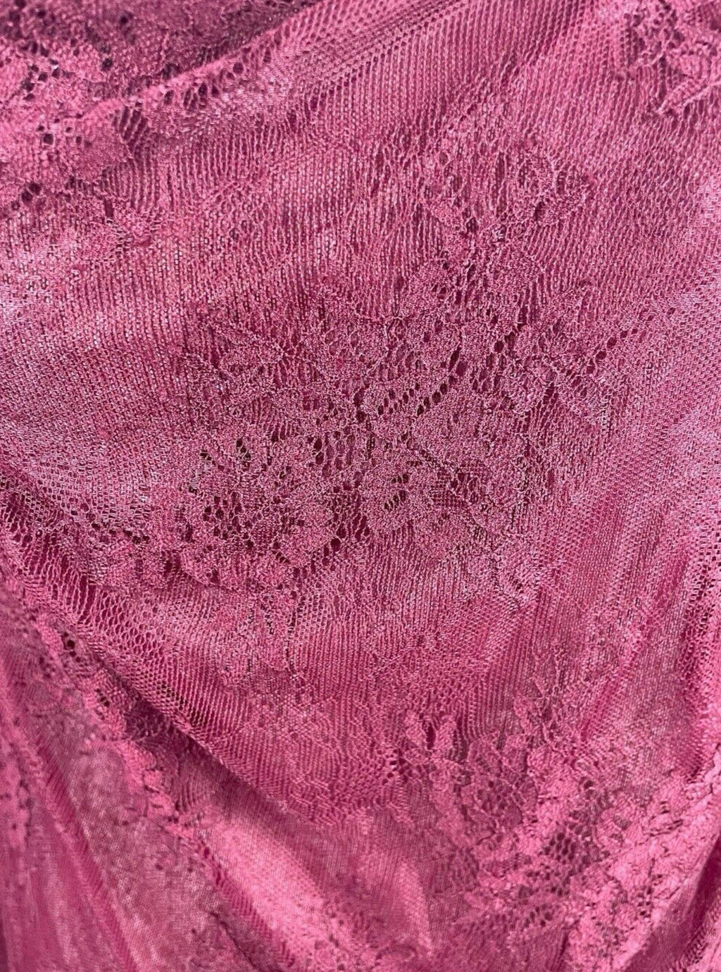 Pretty Little Thing Deep Red Lace Mini Dress Lined Women’s UK Size 16
