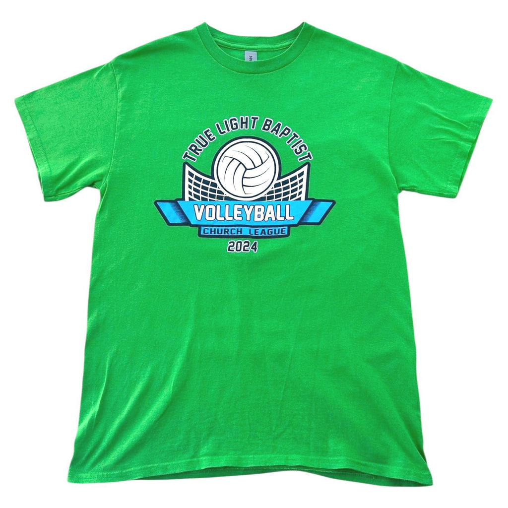 VolleyBall T-Shirt Women's UK Size M Green True Light Baptist Church Crew Neck