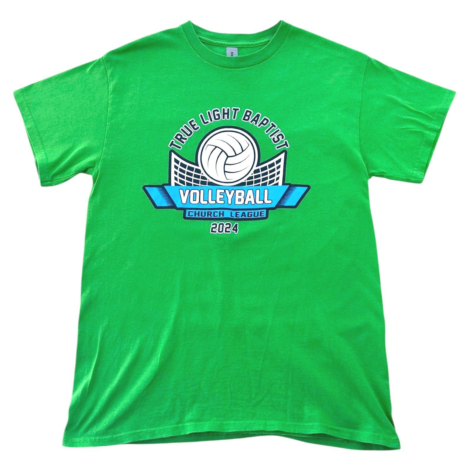 VolleyBall T-Shirt Women's UK Size M Green True Light Baptist Church Crew Neck