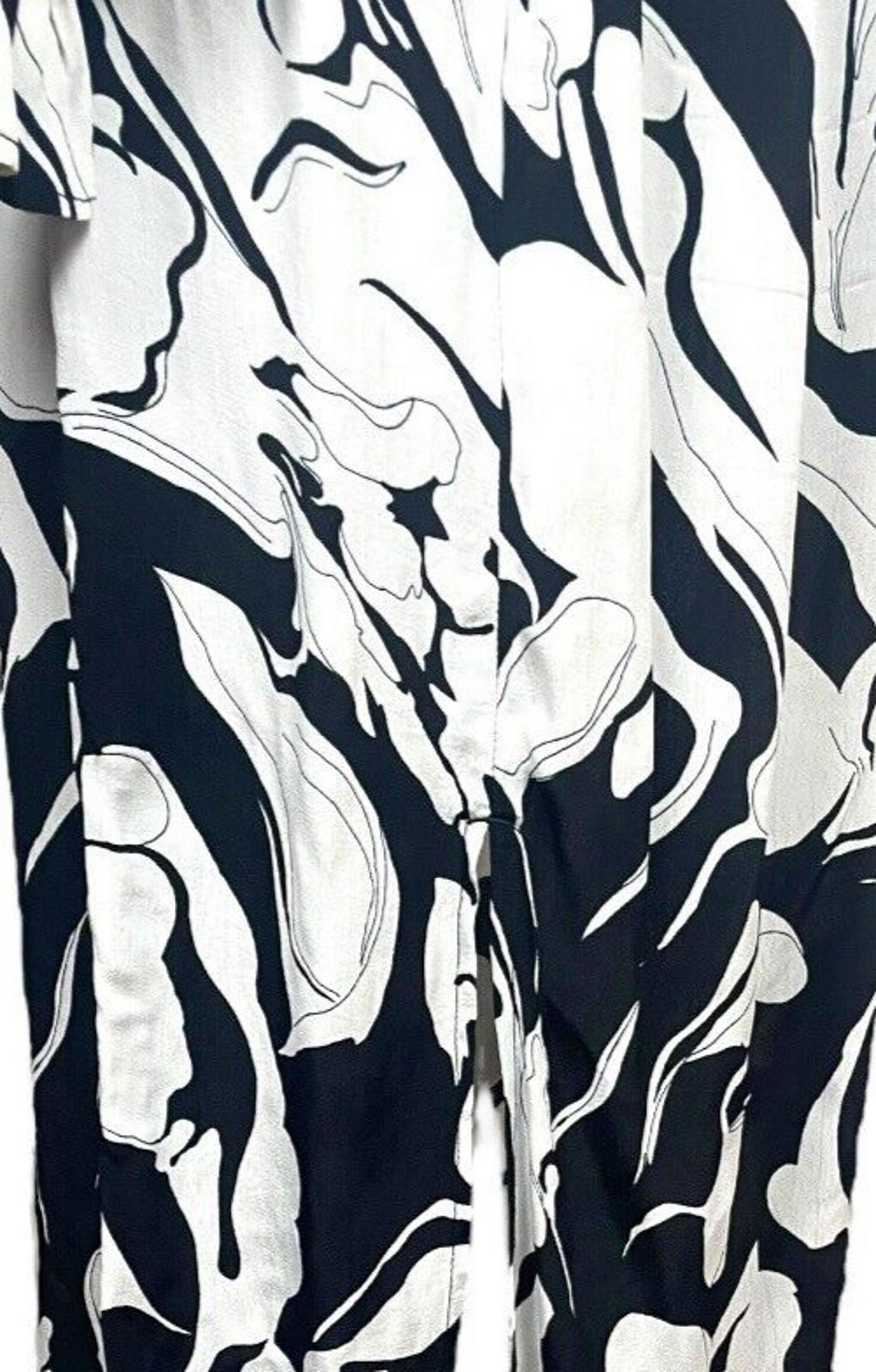 River Island Dress Black & White Bardot With Side Split Women's UK Size 14