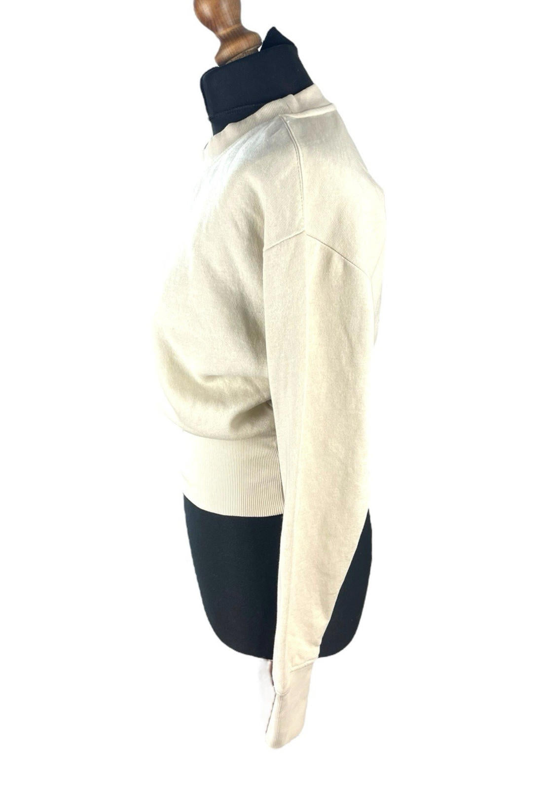 Zara Jumper Jersey Cream Beige Cropped Sweater Women’s UK Size S