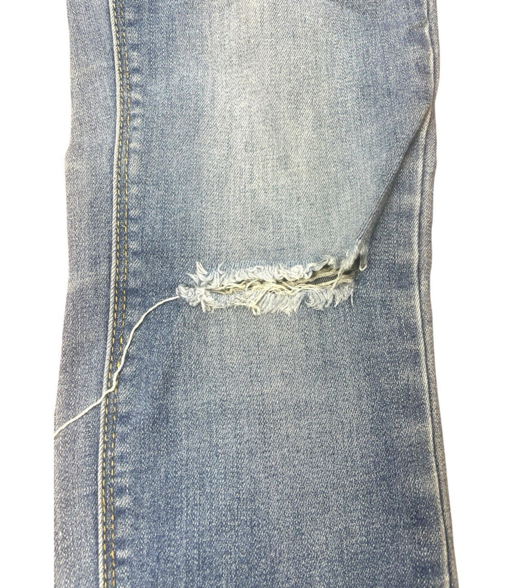 F&F Skinny Leg Jeans Medium Wash High Waist Ripped Distressed Women’s UK Size 8
