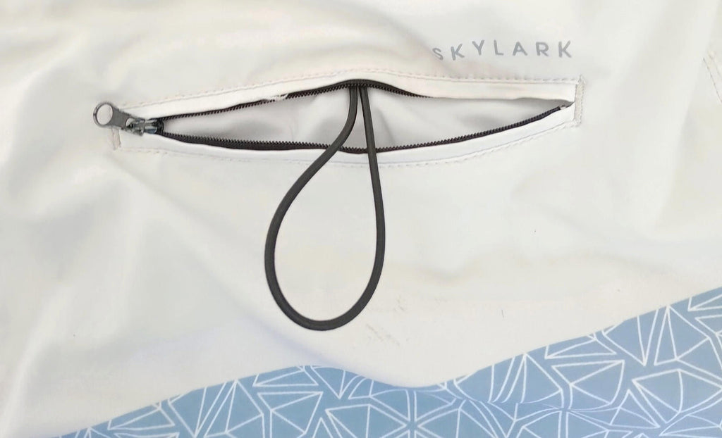 Skylark Swim Shorts Men's UK Size L Beige/Teal Polyester Rich Pockets Drawstring