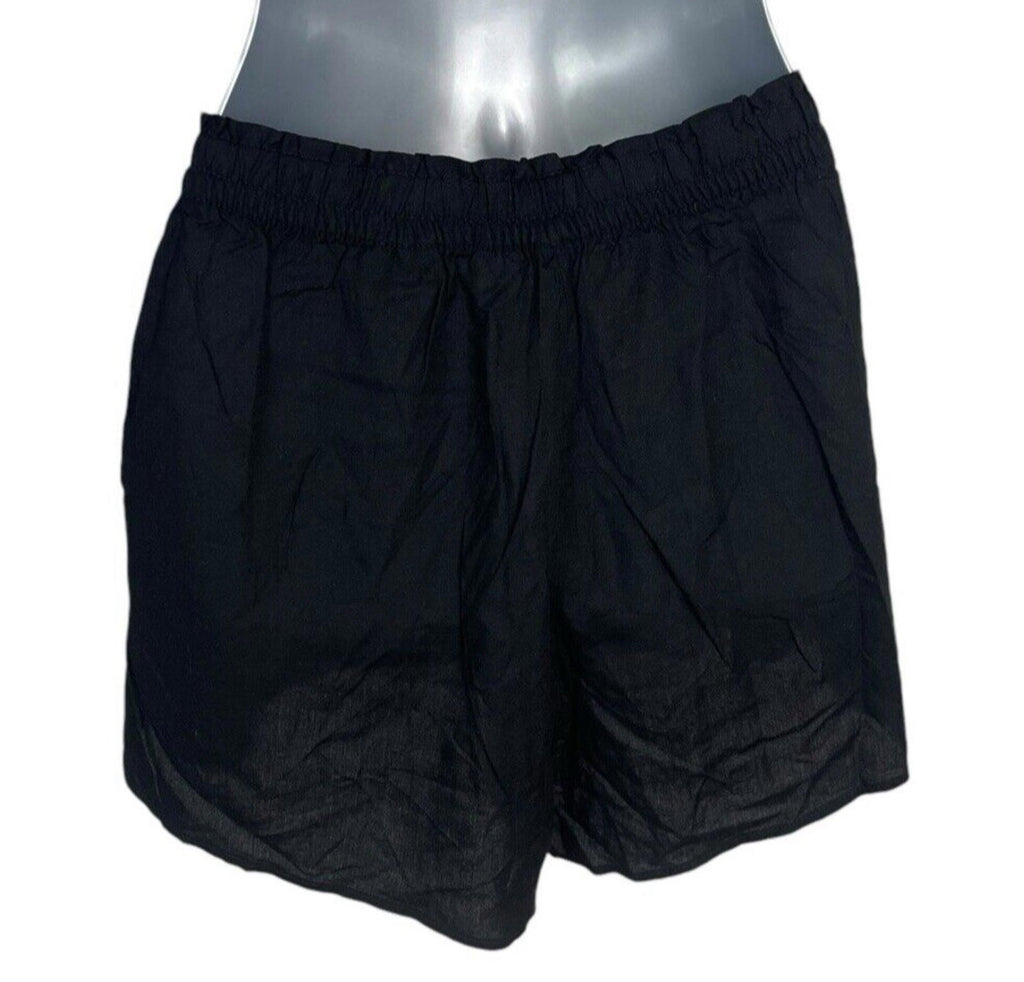 Divided Black Shorts Elasticated Waist Pockets Women’s UK Size XS