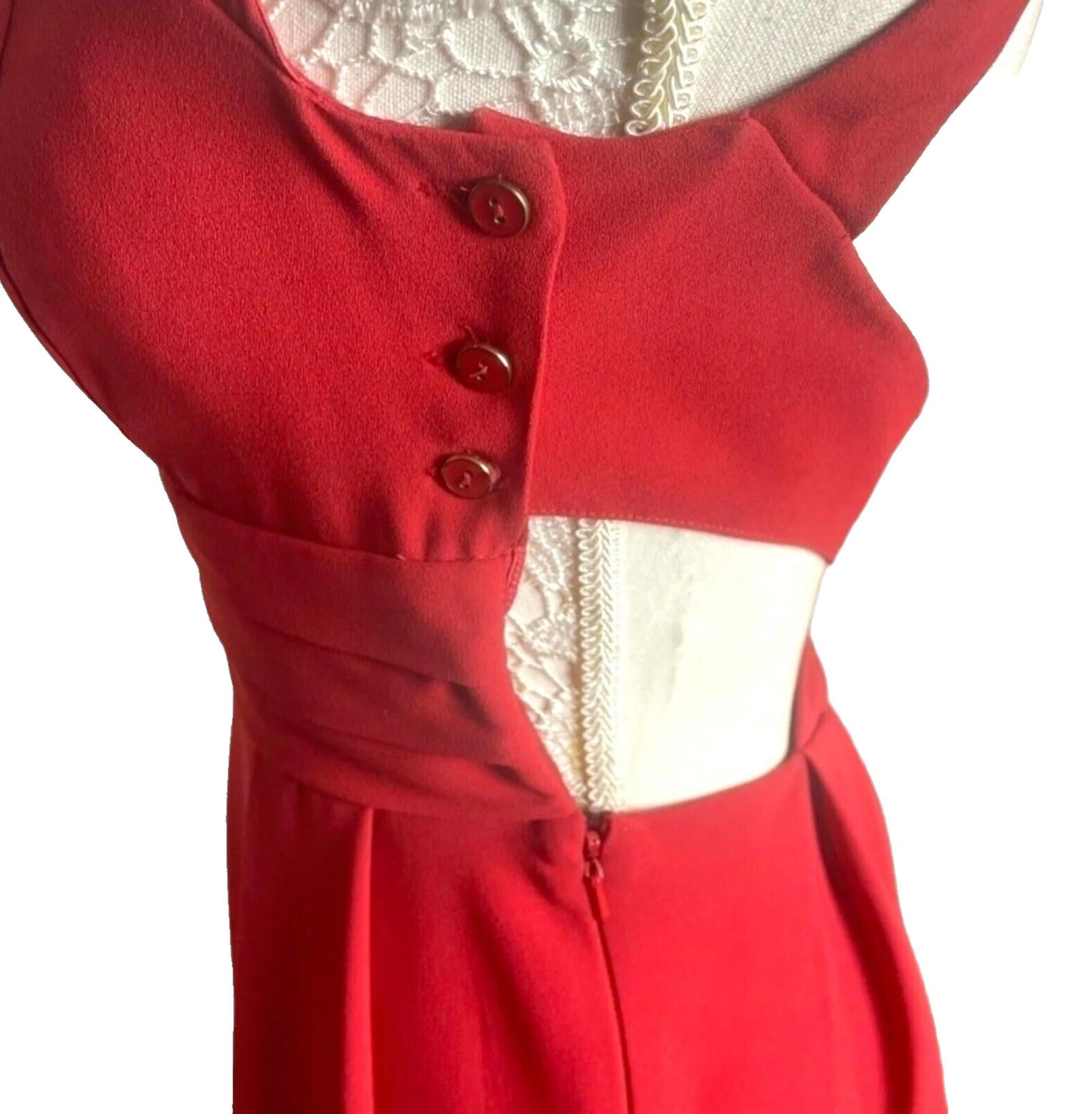Mini Dress Red Backless A-line Spotlight Warehouse Collection Women's UK Size 8