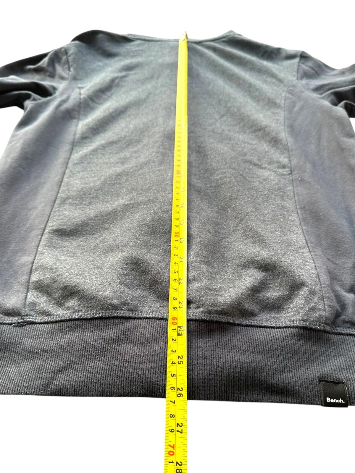 Bench Hooded Jacket Hoodie Men's UK Size S Blue 100% Cotton Logo Drawstring Hood