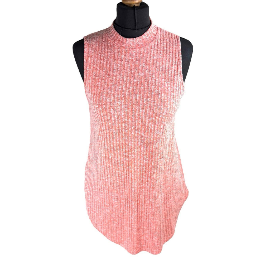 Next Peach Sleeveless Ribbed Vest Jumper Sleeveless Women’s UK Size 12