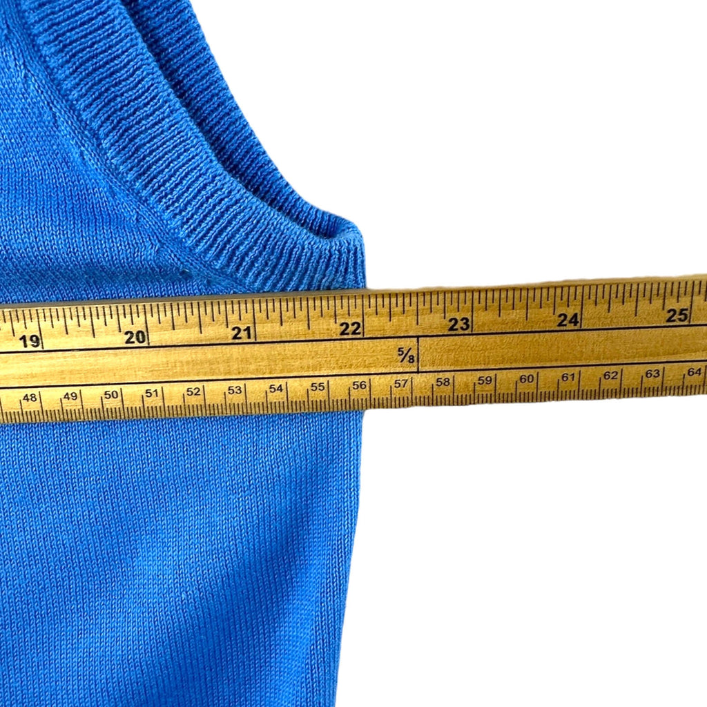 Nautica Sweater Vest Men's UK Size XL Blue Sleeveless 100% Cotton V-Neck
