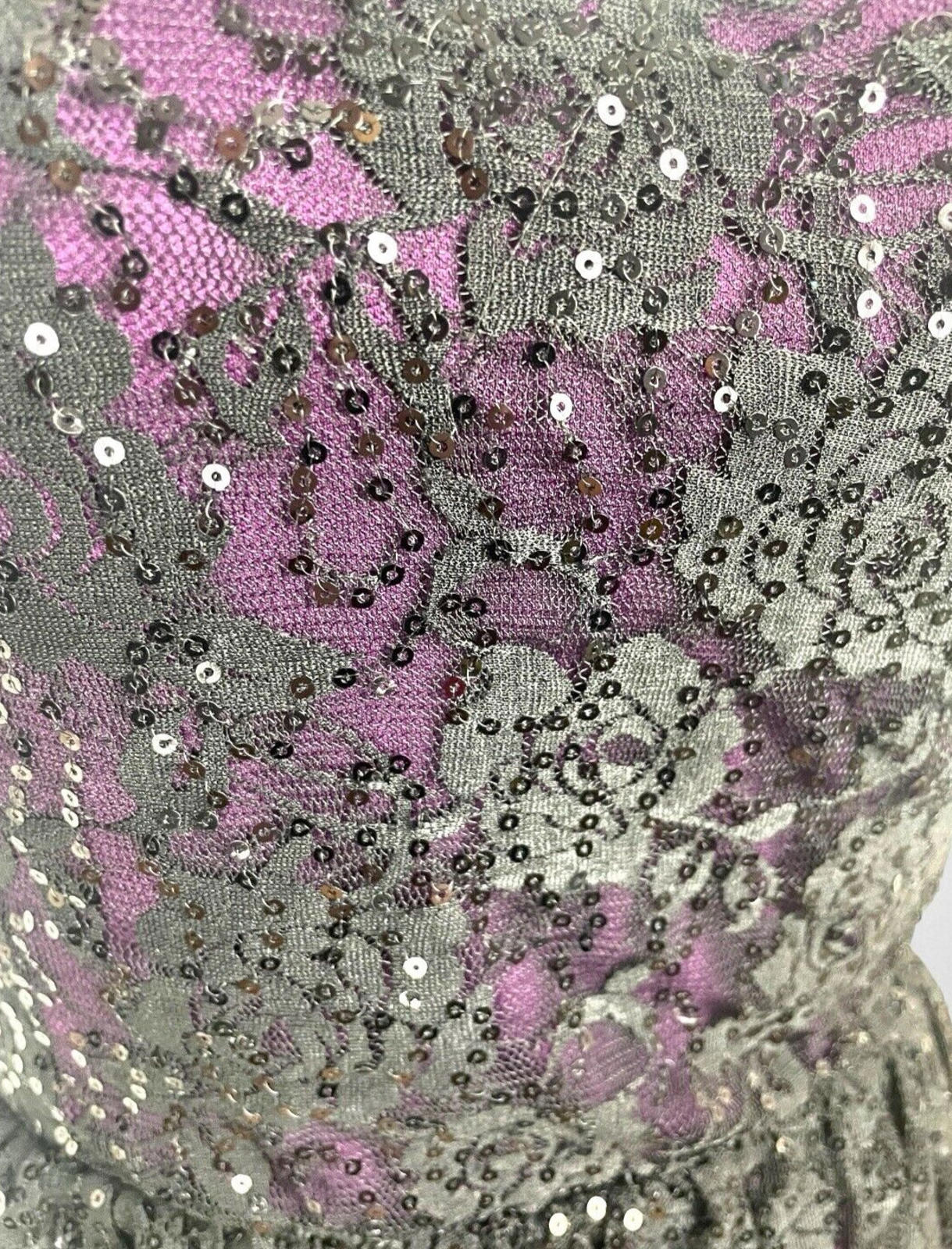 Oasis Sequin Dress Black & Purple Women’s UK Size S (8-10)