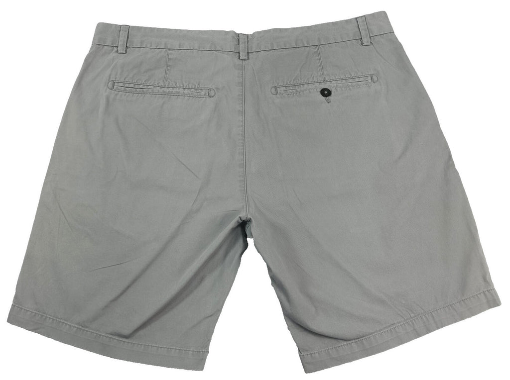 Next Chino Shorts Men's UK Size 38W Grey 100% Cotton Zip Front Pockets