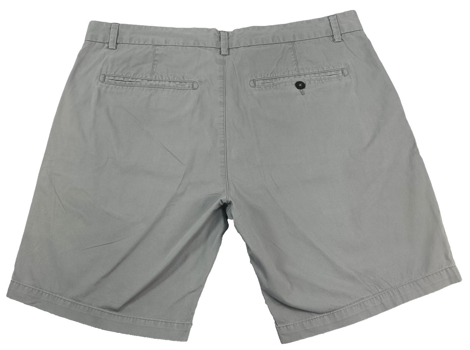 Next Chino Shorts Men's UK Size 38W Grey 100% Cotton Zip Front Pockets