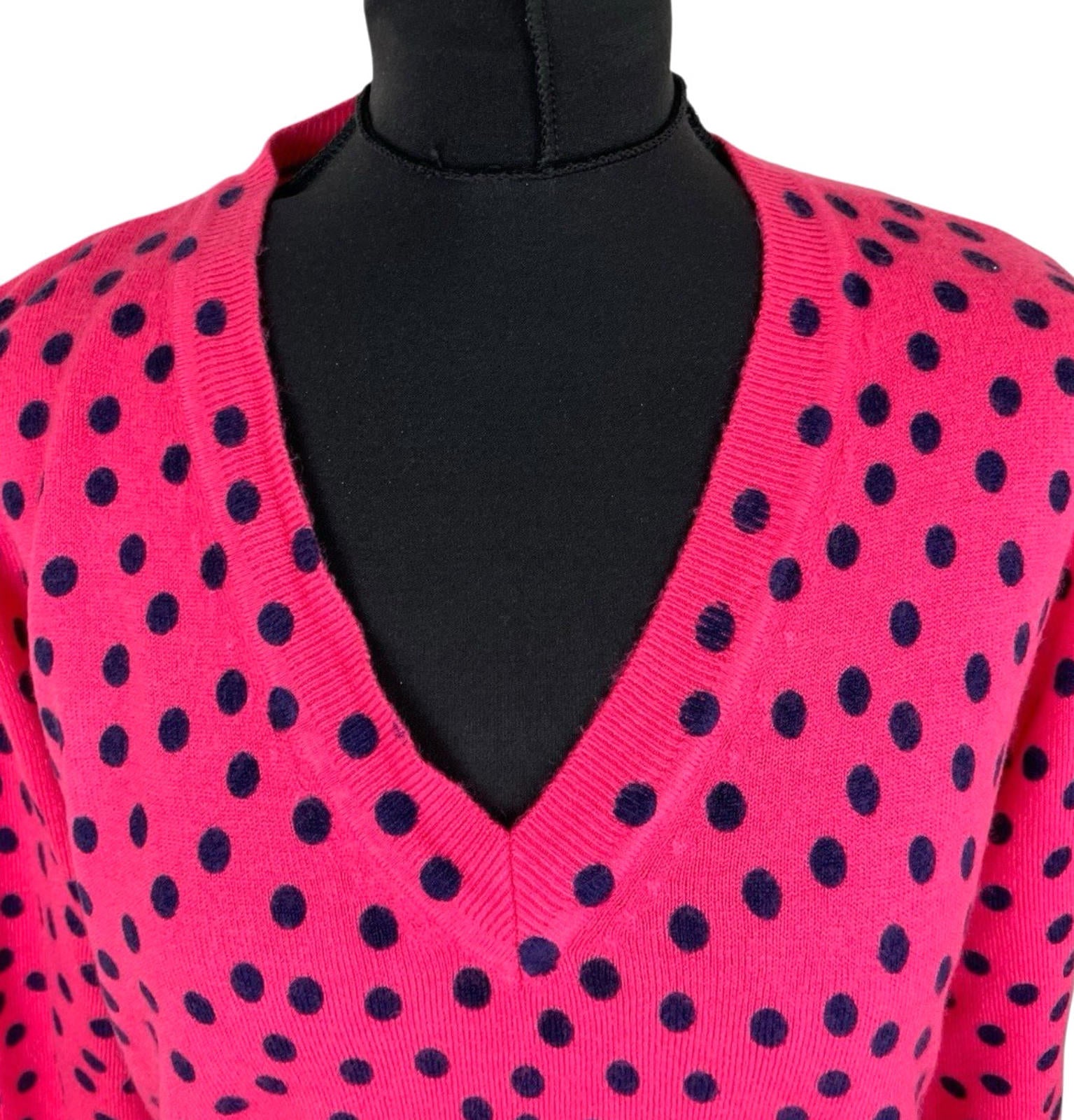 M&S Collection Pink Jumper Polka Dot Soft Touch Women’s UK Size M