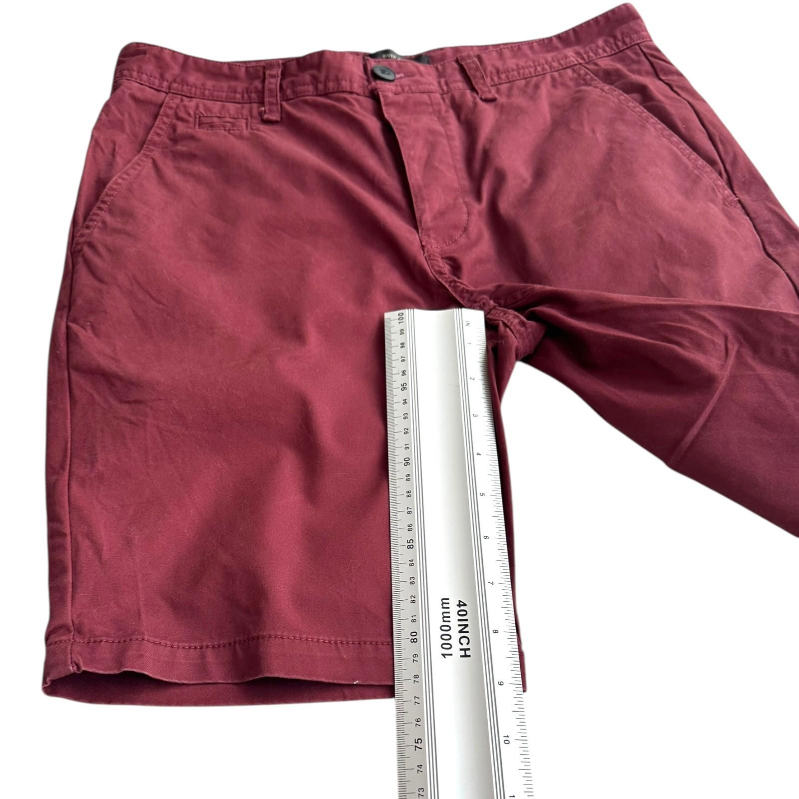 River Island Shorts Men's UK Size 30" W Red Chino Button Summer Casual