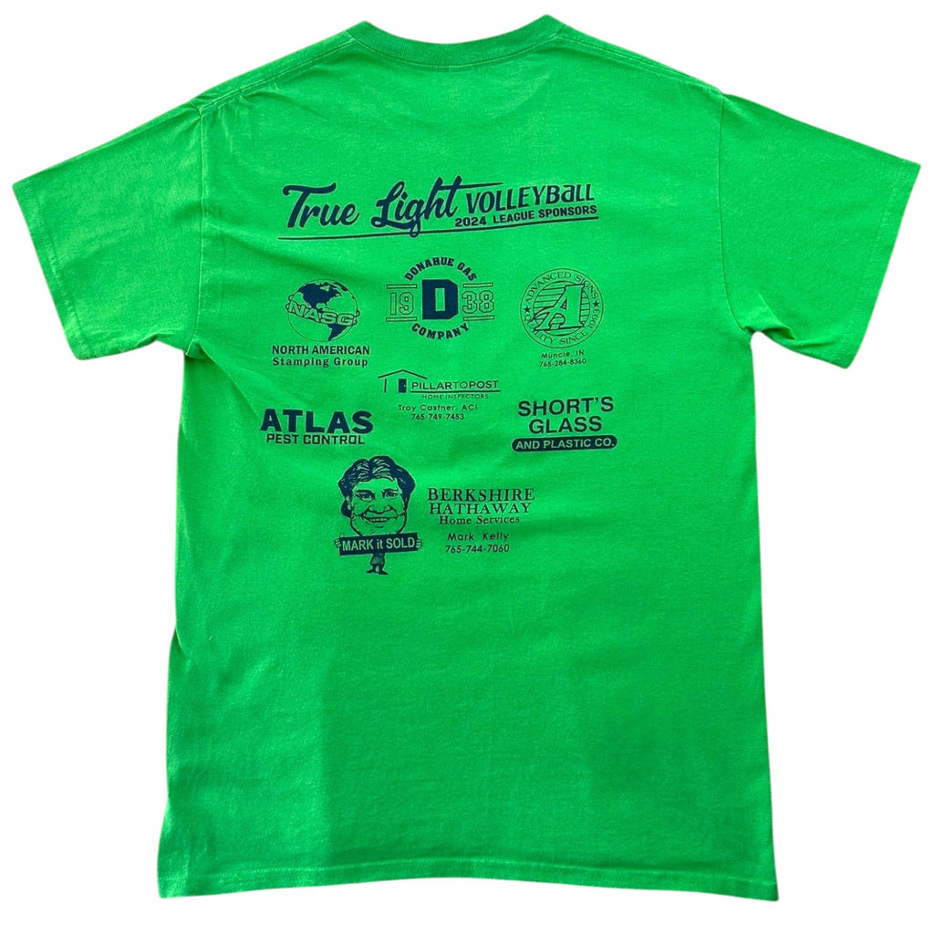 VolleyBall T-Shirt Women's UK Size M Green True Light Baptist Church Crew Neck
