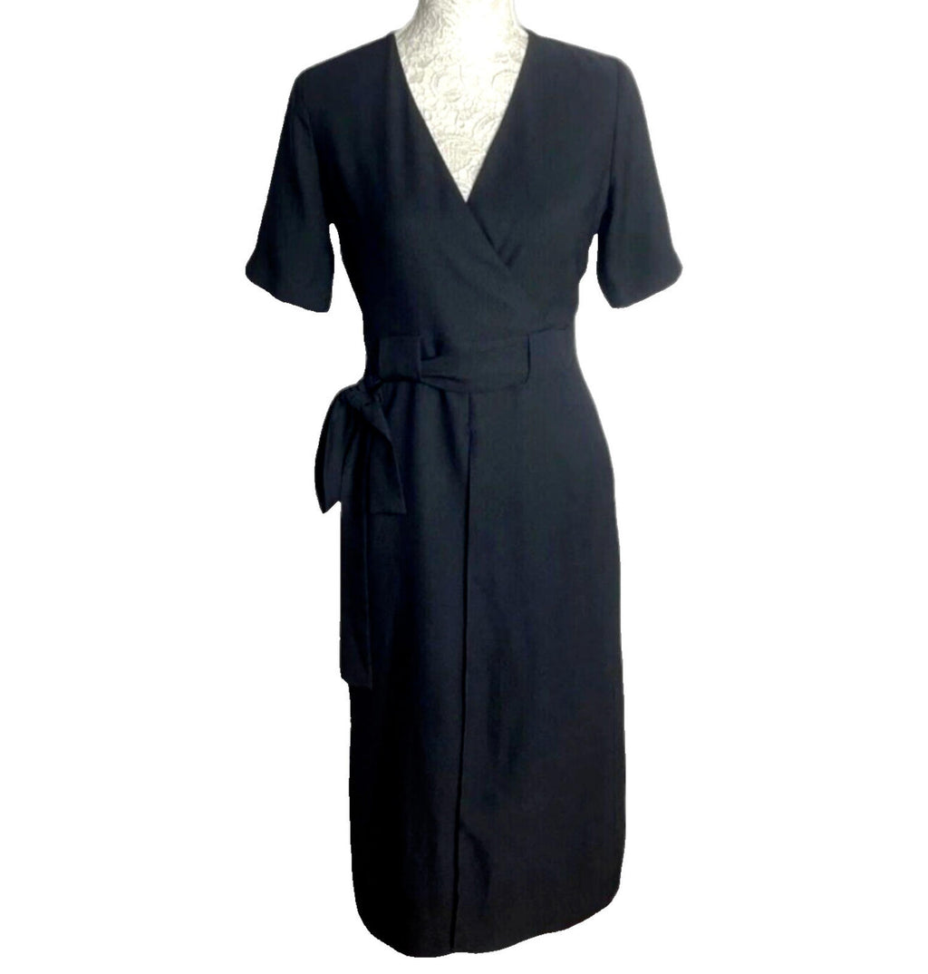 River Island Dress Black Belted Women's UK Size 8 Black