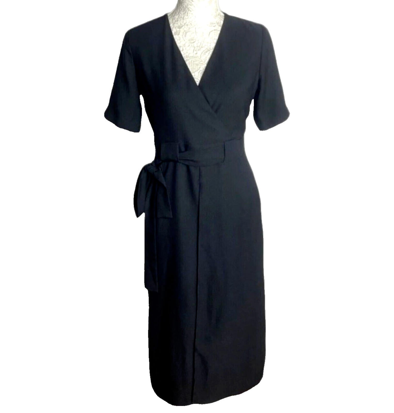 River Island Dress Black Belted Women's UK Size 8 Black