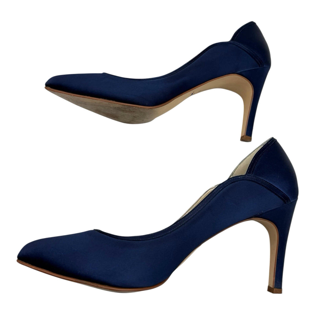 Rainbow Club Satin Court Shoes Women’s UK Size 6 Pointed Almond Toe Royal Blue