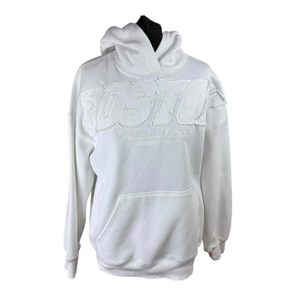 Divided Fleece Lined Hoodie Women's UK Size 2XS Oversized Boston White Jersey