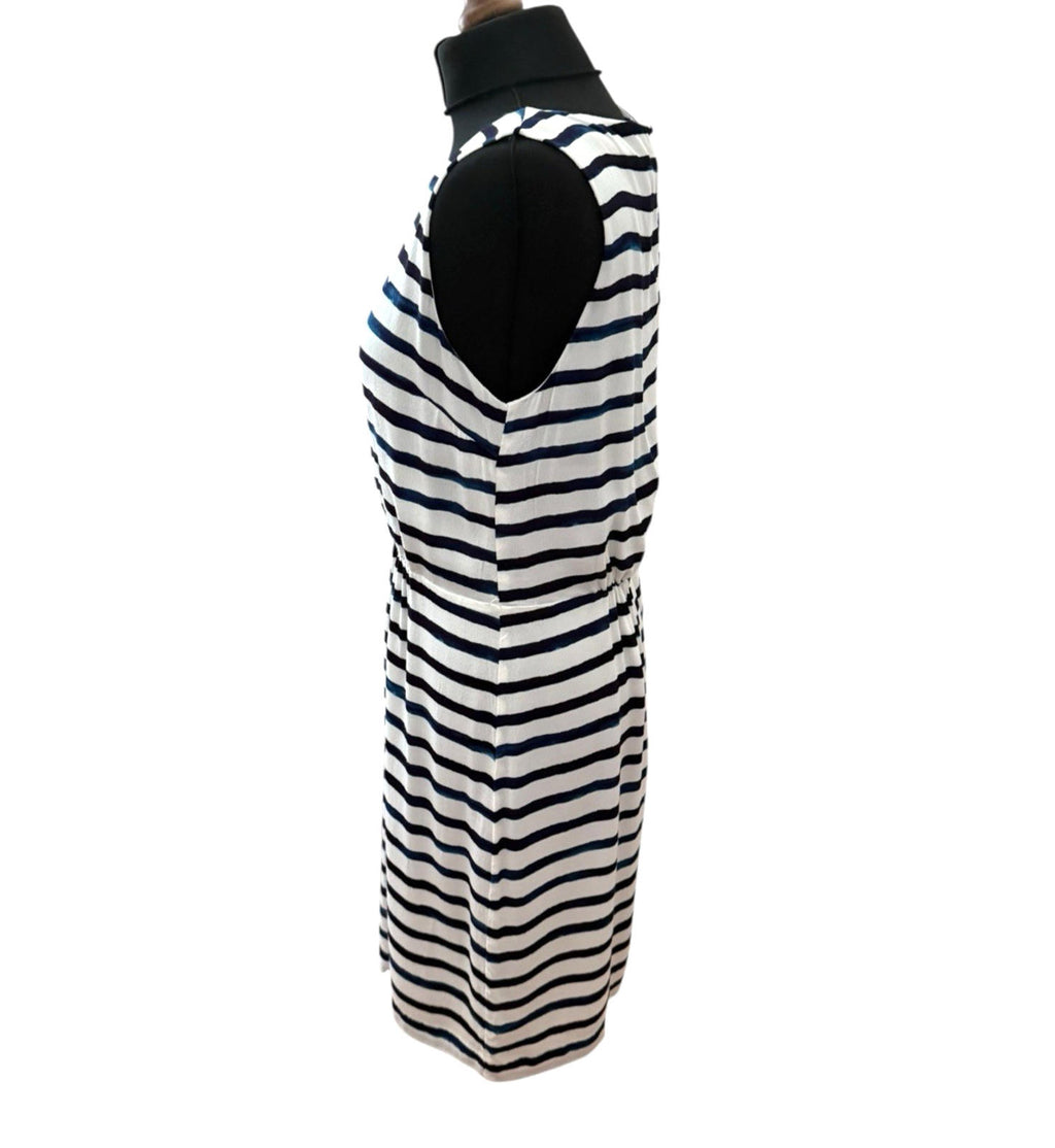Joules Nautical Dress Knee Length Blue White Women’s UK Size 12