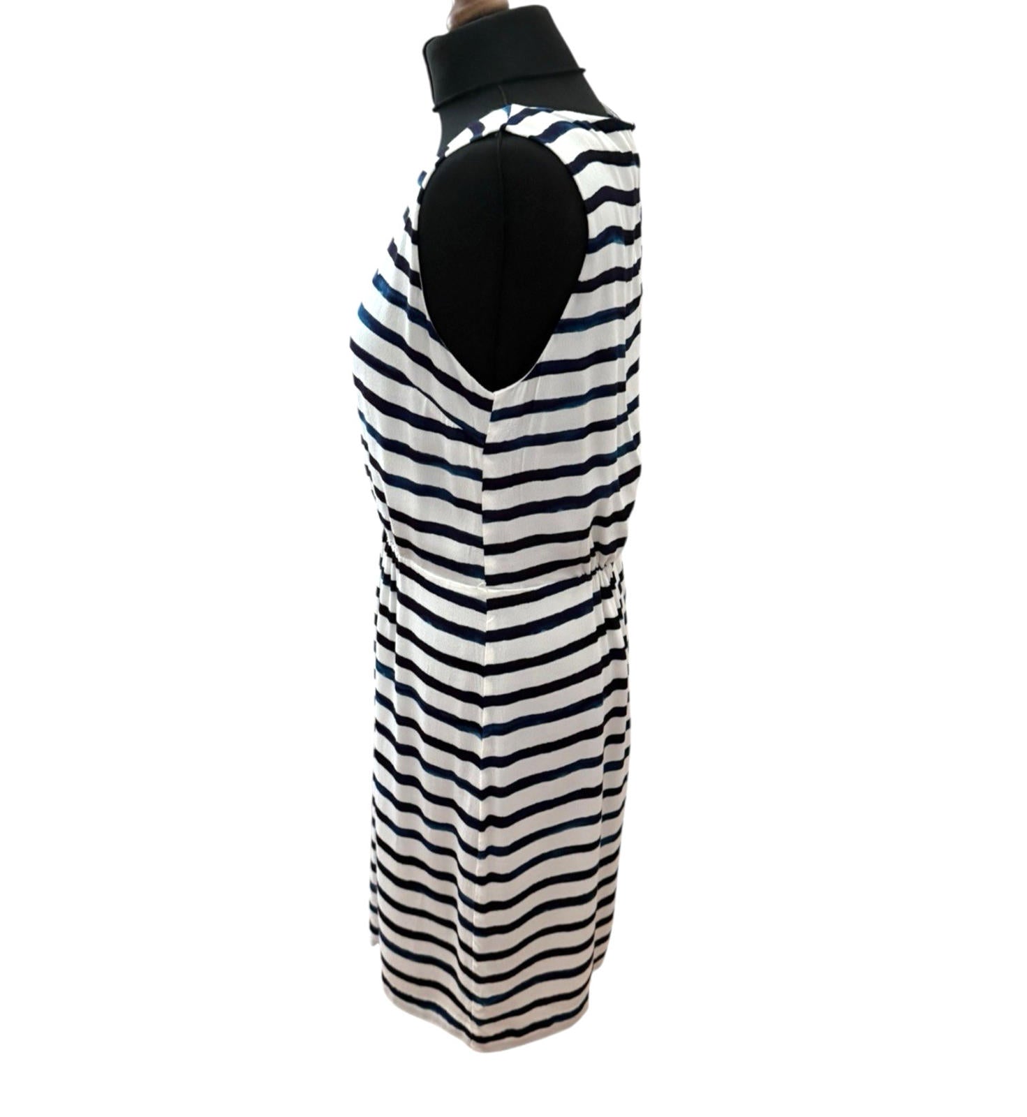 Joules Nautical Dress Knee Length Blue White Women’s UK Size 12