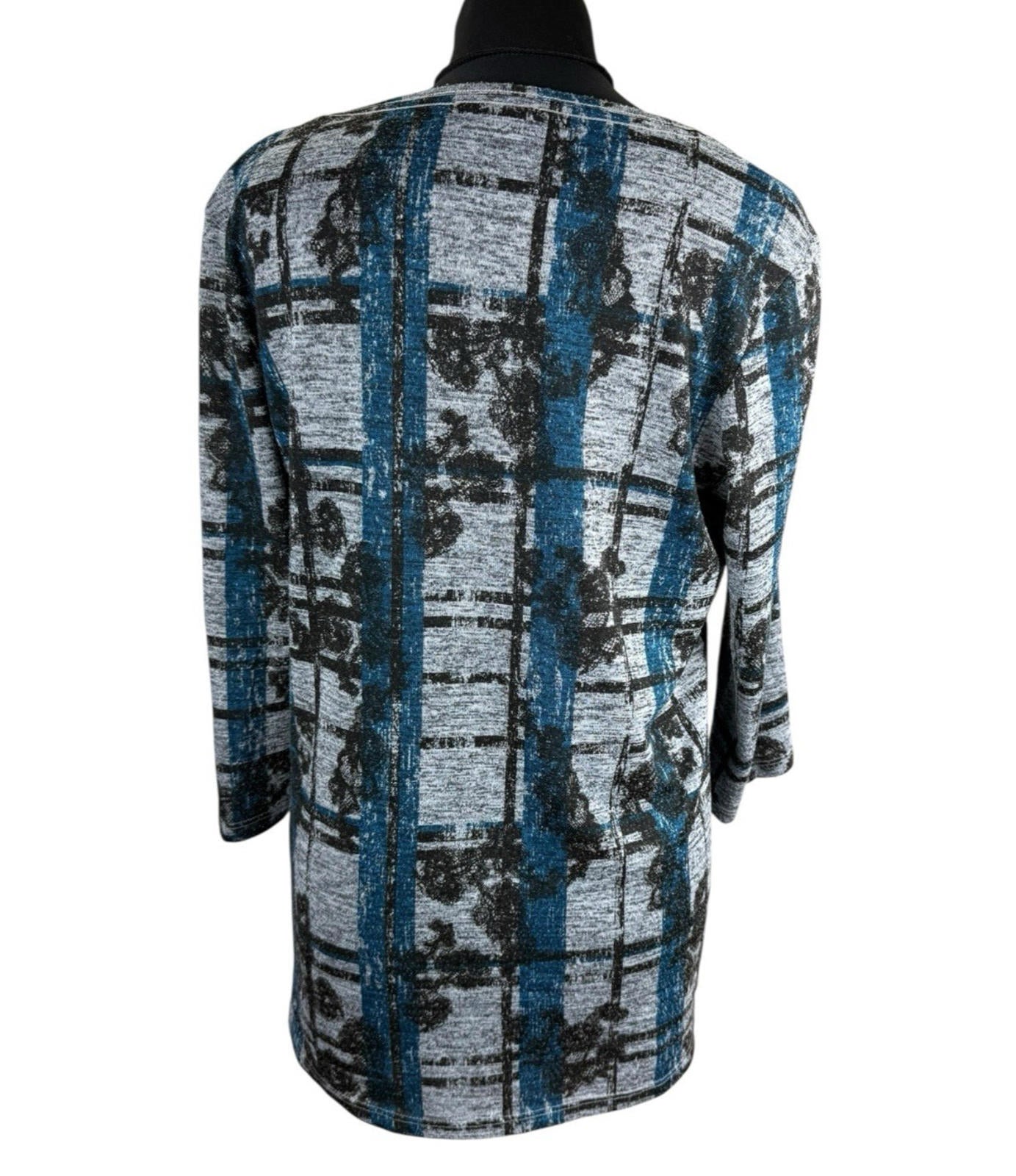 Papaya Geometric Print Blouse Women's UK Size M Long Sleeve Round Neck