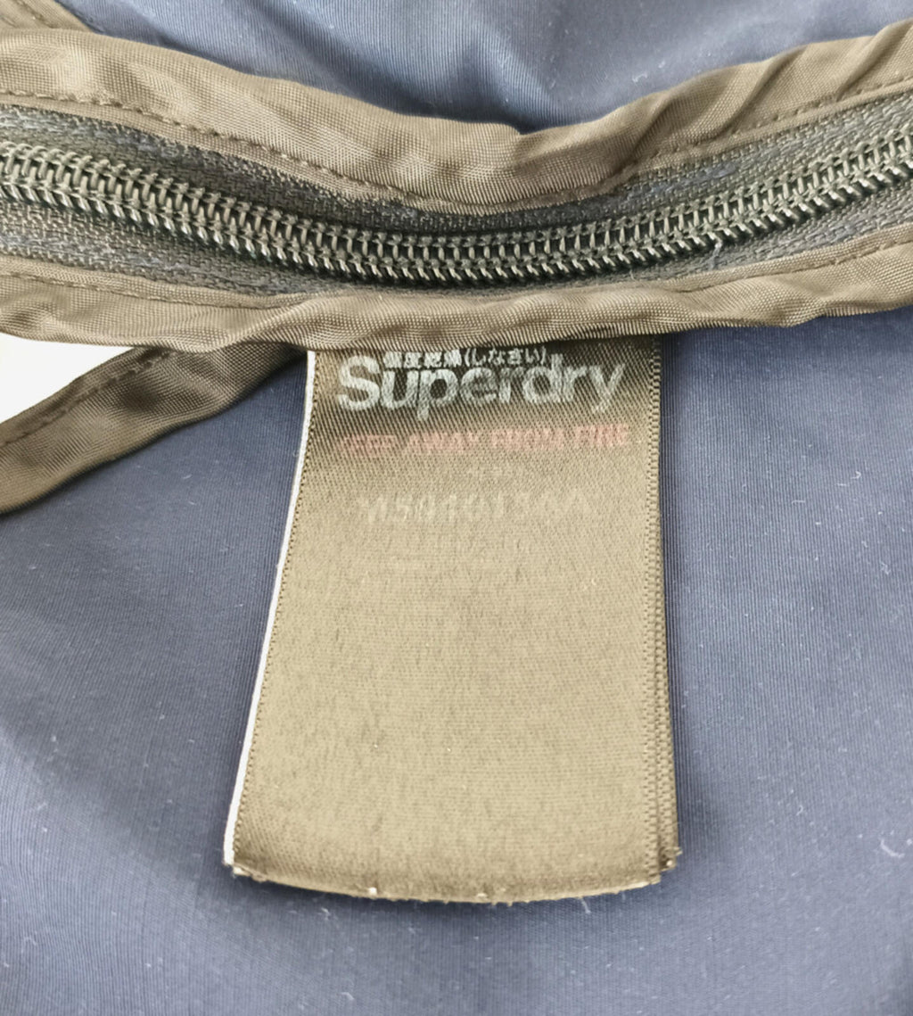 Superdry Cagoule Men's UK Size S Blue Overhead Floral Design 1/4 Zip Pocket