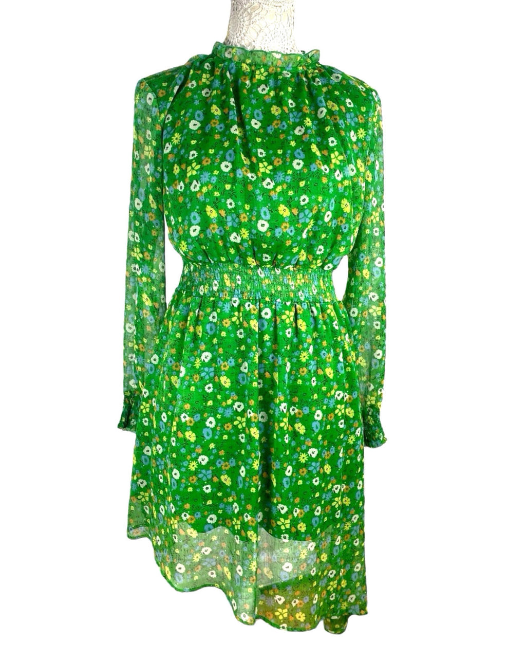 Boohoo Floral Mini Dress Women’s UK Size 12 Fit & Flare Elasticated Waist
