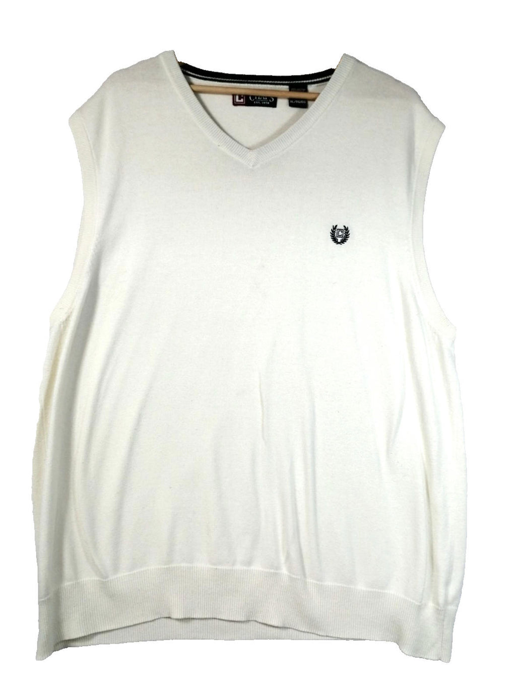 Chaps Ralph Lauren Jumper Vest Men's Size XL Sweater Sleeveless Cream Cotton