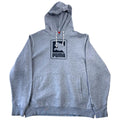 Puma Hoodie Men's UK Size L Grey Red Label Black Graphic Print Drawstring