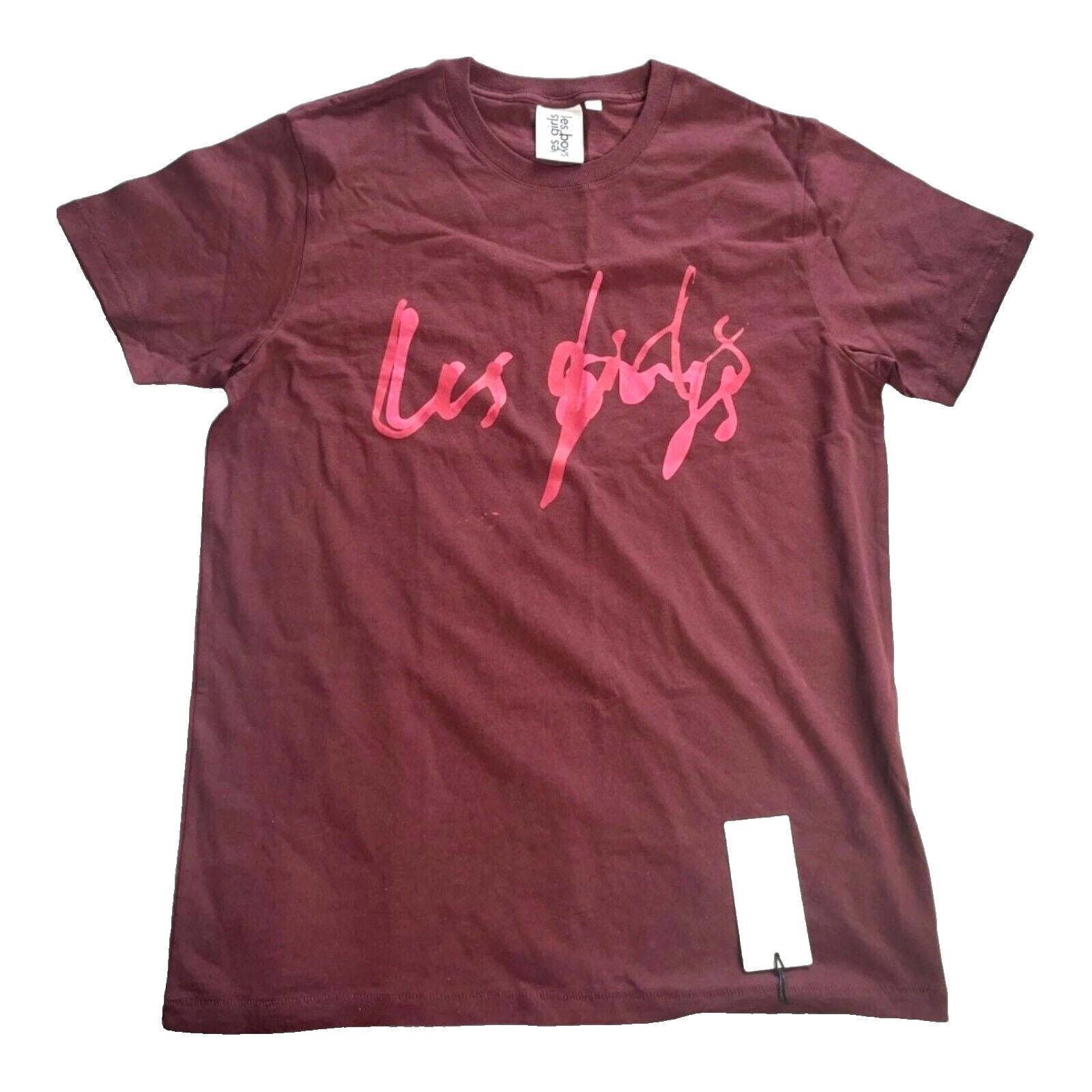 Les Girls Les Boys Red Print T-shirt Graphic Print UK Size M Medium